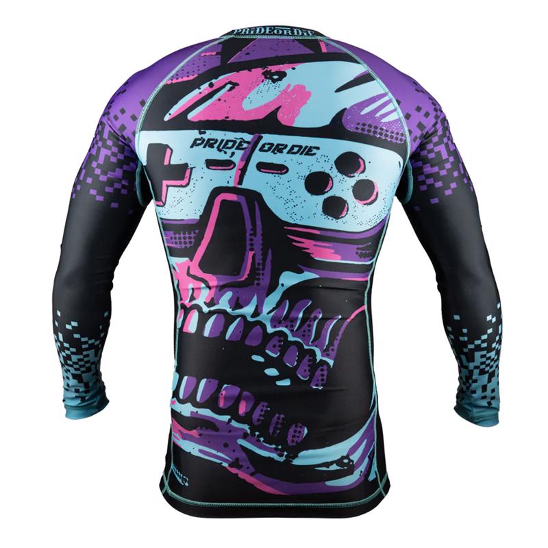 PRIDE OR DIE violent reality l/s RASHGUARD - BLACk